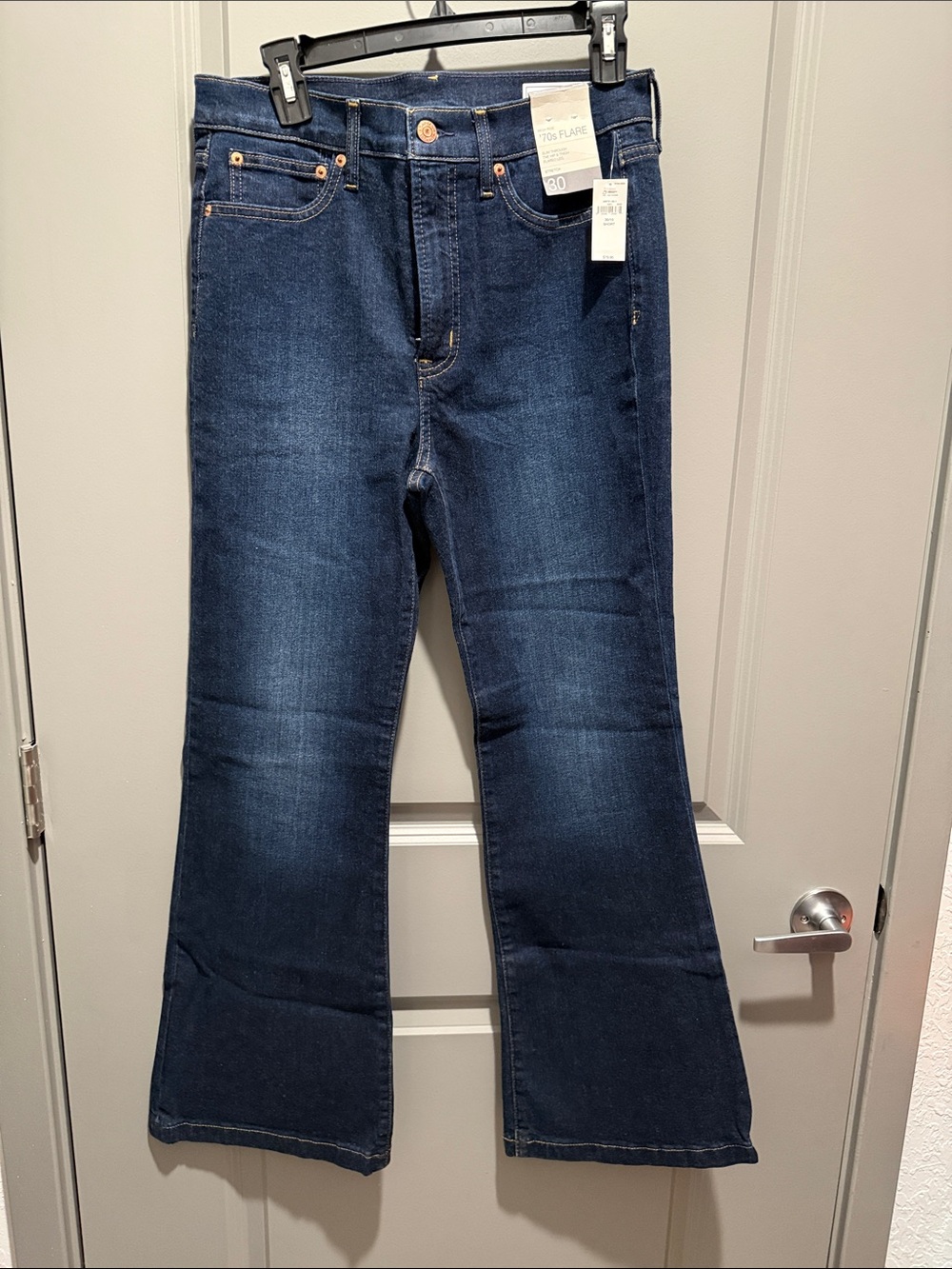 Classic High-Rise Flare Jeans in Dark Indigo — Women